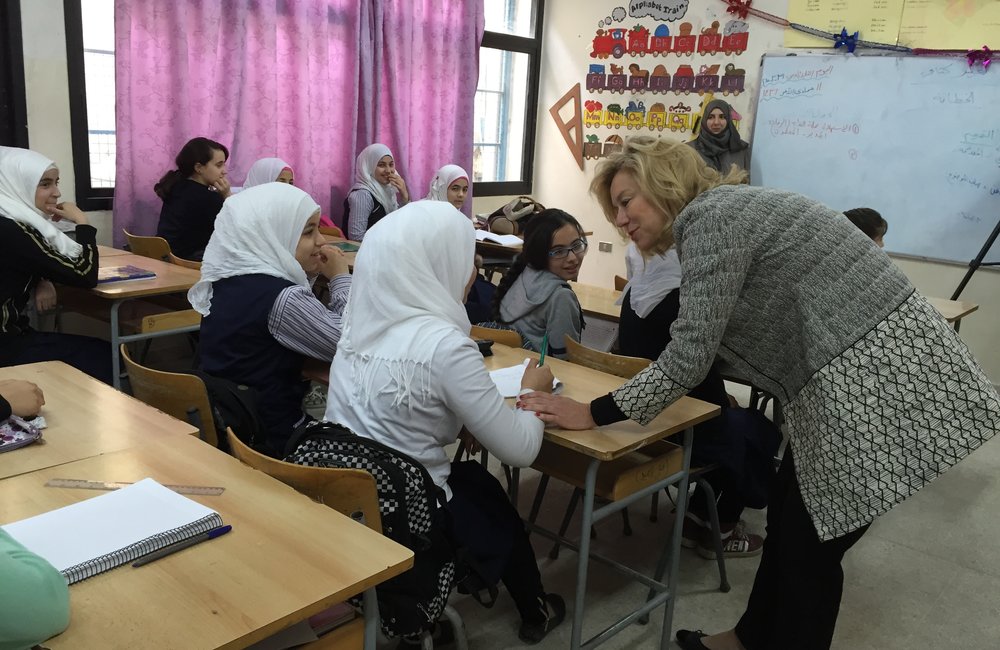 SCL Kaag visits UNRWA school in Ein El-Hilweh Palestine Refuge Camp (31 03 15)