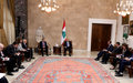 Ambassadors of P5, EU, LAS and UN Meet President Michel Aoun